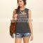 women gym very low price tank top with partten and design your own picture