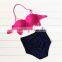 Women's Trangle Ruffle Bikini Swimwear With Movable Cup