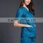 Juqian 2016 hospital wear cotton/polyester V neck design nursing nurse uniforms set