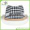 Latest style fashion gentlemen design jacquard weave summer beach sun fedora man straw hat