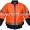 High Visibility Safety 100% Polyester Lightweight Waterproof Jacket with reflector