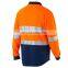 OEM Service High Visibility Long Sleeve Reflective safety polo shirt custom