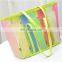 multi function colorful beautiful rainbow beach bag