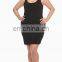 2015 latest fashion casual dress for fat ladies with adjustable straps knee length