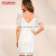 Alibaba fashion v neck cape sleeve ladies casual dress hollow out lace sexy women dresses