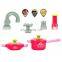 Funny touch sensing kitchen toy set with light and music