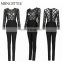 oem one piece bodycon sexy ladies suit tight bandage rompers studed evening jumpsuits
