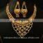 Gold plated bridal jewelry necklace sets manufacturer, Gold plated wedding jewellery necklace set exporter