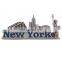 New York Text Skyline & Landmarks Metal Souvenir Custom Fridge Magnet