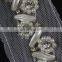 Factory direct pearl and rhinestone fower mesh Lace Trims