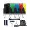 Custom Logo Resistance Band Set  Legs And Butt 11 Pcs Elastic Fitness Resistant Band
