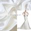 100% polyester satin fabric/white satin fabric for bride garment