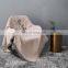 RAWHOUSE nordic pink gray plain color cotton throw blanket woven