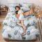 2020 hot selling drop shipping reactive printing floral cotton and flannel super soft and warm bed linen 4pcs bedding set