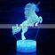 Multicolor 3D Acrylic  LED Night Light unicorn Table Lamp