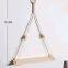 Triange Shaped Wooden Rope Wall Photo Display Hanging Panel shelf