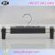hot sale long hook plastic rubber pants hanger with metal clips