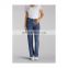 New arrival women beautiful hot sale denim jeans with button for closure