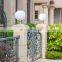 Waterproof LED Solar Fence Lamps Outdoor Pillar Garden Pathway Courtyard Post Round Main Gate Light