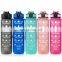 Workout Sport Custom Logo Insulated Straw Strainer Tritan 1L Plastic Motivational Water Bottles with Time Marker