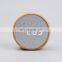 Custom made home decor amazon cheep bedroom round personalized bamboo wooden frames digital light clock