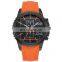 Best selling brand your logo 3 eyes stainless steel black dial japan movt wrist watch quartz