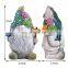 Funny Garden Gnome Resin Figurines Model Decorative Solar Lamp Outdoor Lawn Yard Ornament Home Desk Kawaii Statue Accessories
