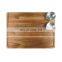 Large Wood Cutting Board for Kitchen with Juice Groove and stainless steel bowls