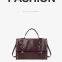 Classical Vintage Rivet Decoration Briefcase Soft Oil Wax Leather Crossbody Bag
