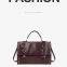 Classical vintage rivet decoration briefcase soft oil wax leather crossbody bag