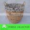 set of 3 handmade water hyacinth round laundry basket with liner