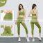 Yoga Capri Leggings With Back Pocket Custom Four Way Stretch Women Quick Dry Sports Pants