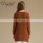 100% Cashmere Women's Heavy Thick Sweater Long Casual Winter Crew Neck Solid Pattern Computer Knitted OEM Service Available