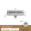 Modern 304 Stainless Steel Floor Drain with Striped Side Row Lengthened Strip for Hotel Toilet Bathroom Factory Price