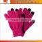 Wholesale cheap winter knitting gloves,black acrylic gloves for touch screen