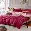 Hot Selling 100% cotton plain dye Red and pink Colored bedding