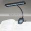 63LM 9 LED Clip On Black Flexible Gooseneck Orchestra Music Stand Lamp
