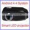 Android 4.4 System Smart LED Projector Support APK Software Android Mini Projector