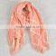 Wholesale Spring Plaid Checked Embroidery Cotton Shawl Scarf