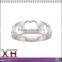 LOW MOQ Love Sterling Silver Diamond Accent Heart Band Ring For Girl