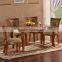 Restaurant furniture hand carved solid wood top dining table