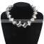 Latest design fancy jewelry silver plated elastic spiral necklace
