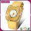  Express Wholesale Gold Leather Stylish Girls Watch