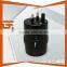 ALL IN ONE ROTATABLE international 5v 12v usb travel adaptor with 2 usb port