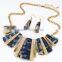 InStock Wholesale 2015 New Hot Sale Individuality Leopard Aolly Chain Crystal Statement Necklace