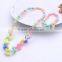 Children diy colour bead jewelry rose flower acrylic plastic necklace