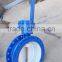 Flanged Double eccentric butterfly valve with gearbox and extension spindle