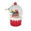 cup cake snow ball hanging ornament for Christmas tree decoration