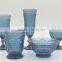 press Wine goblet,Hiball,DOF, sundae cup color glass in ink blue with sakura design embossed