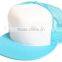 flat brim plain mesh trucker cap